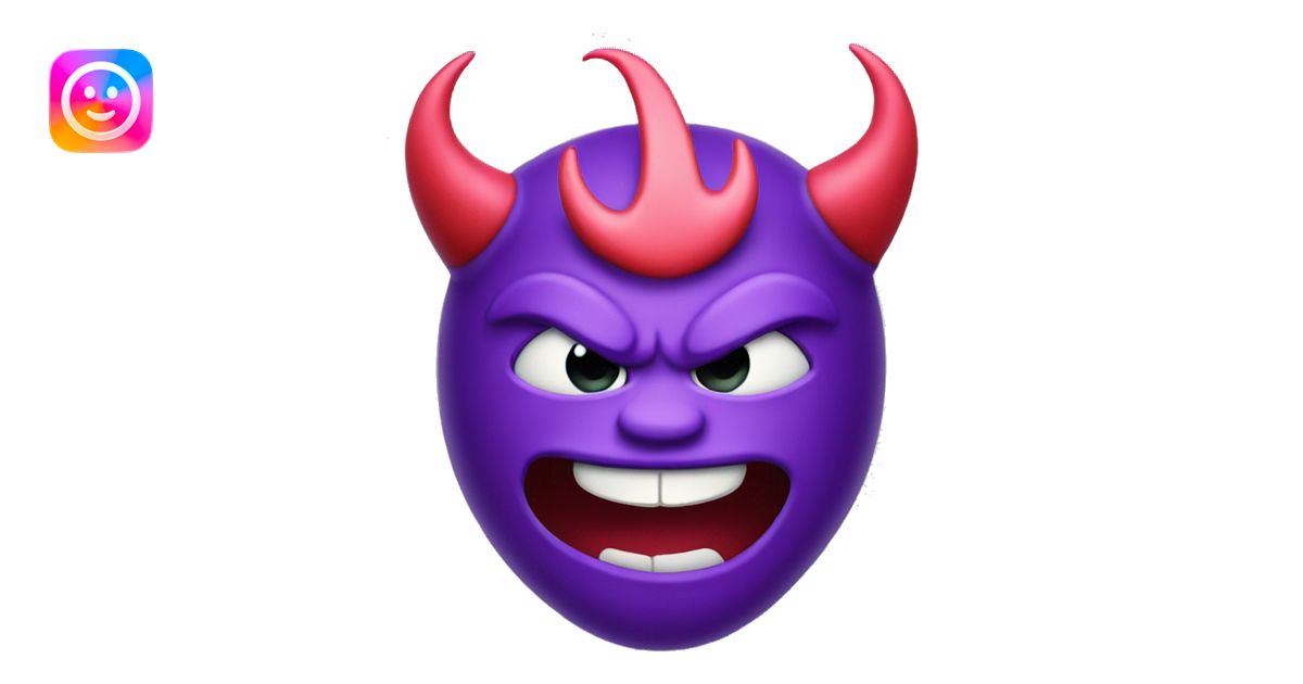 purple devil emoji winking emoji | AI Emoji Generator