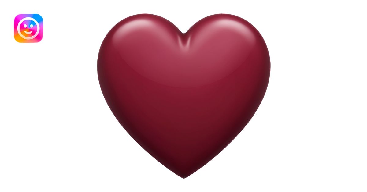 Maroon heart emoji emoji | AI Emoji Generator