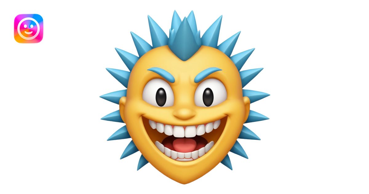 Toony spiky teeth face emoji | AI Emoji Generator