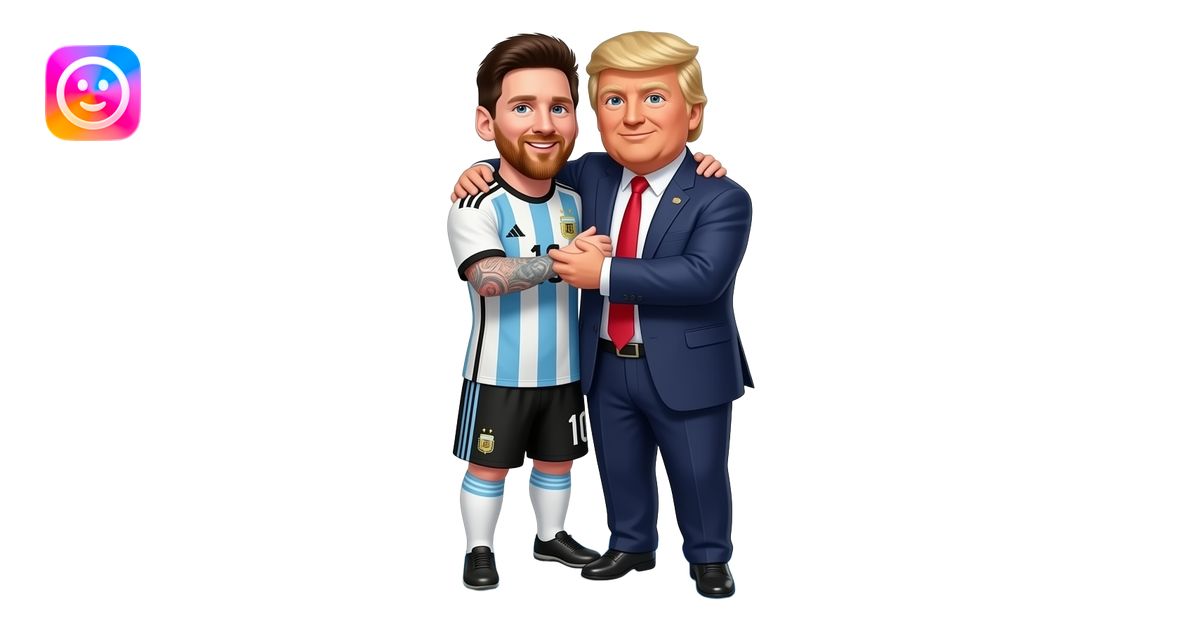 messi and donald trump hugging happy like big friends on top of the ...