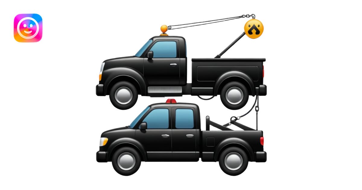 towing street icon, shilloute emoji | AI Emoji Generator