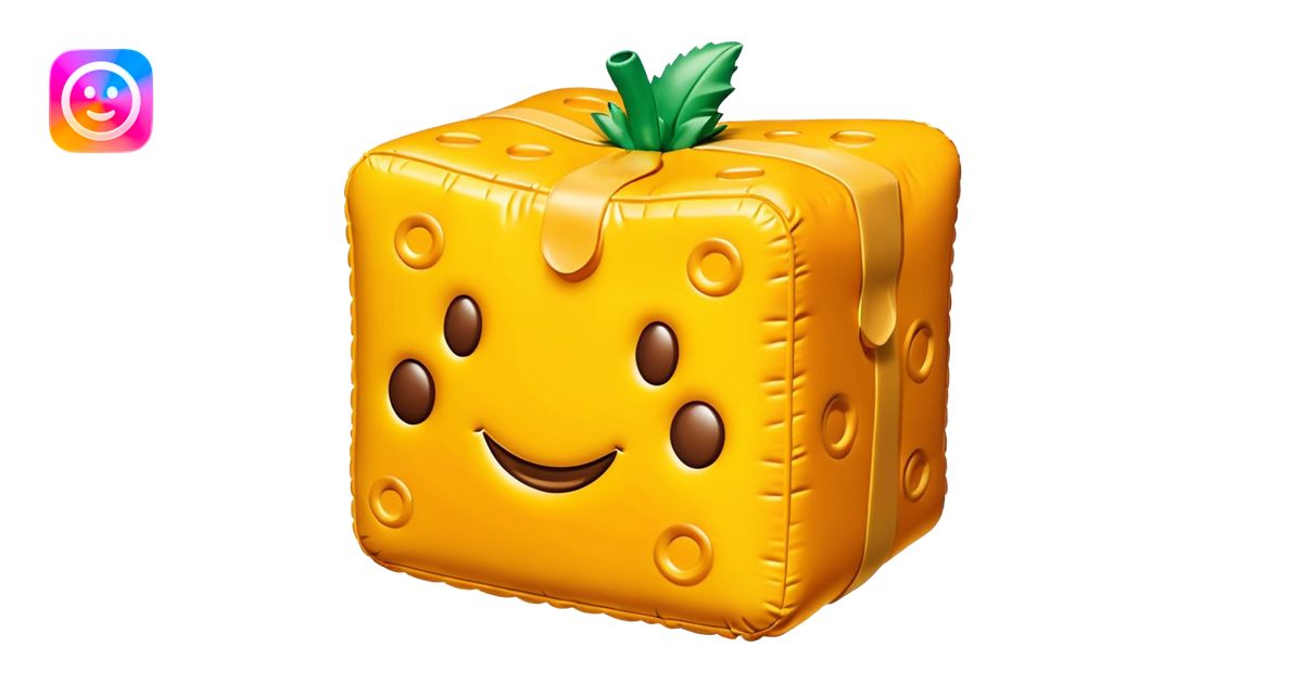 jeff koons inflatable cheddar cheese pinata emoji | AI Emoji Generator