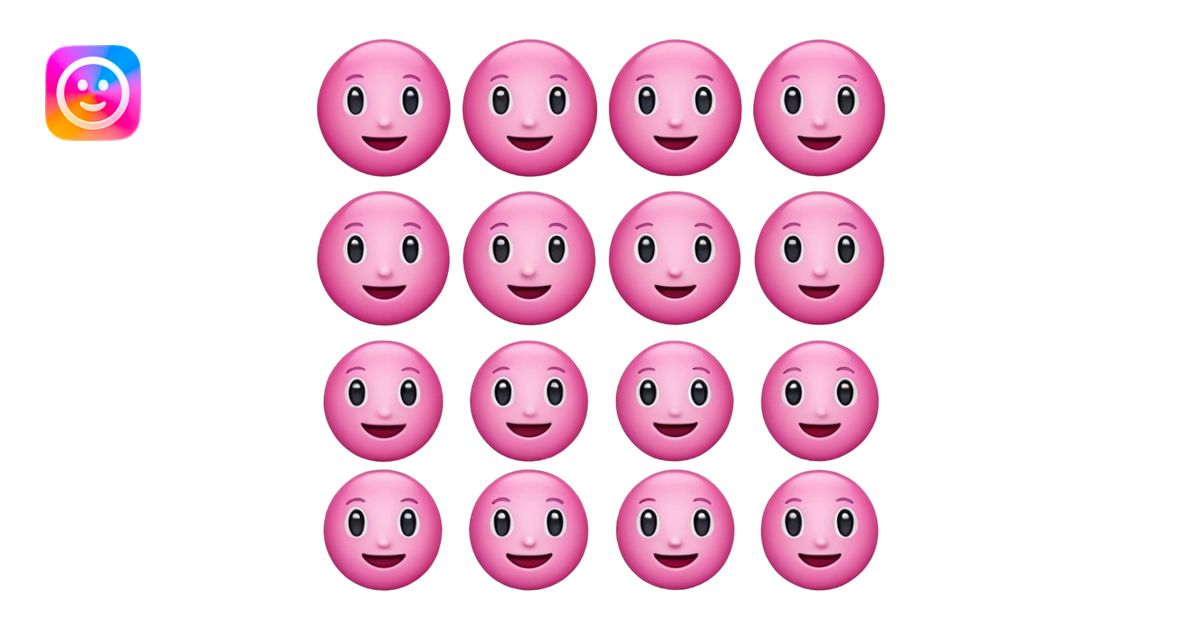 Pink emojis emoji | AI Emoji Generator