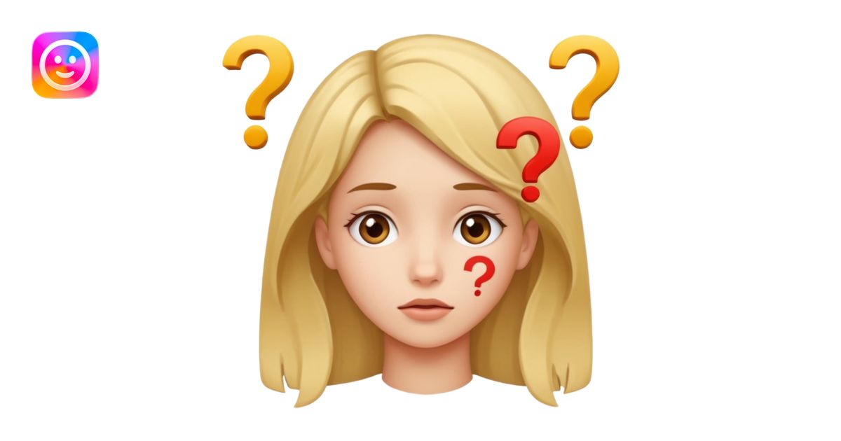girl emoji with question marks around head emoji | AI Emoji Generator
