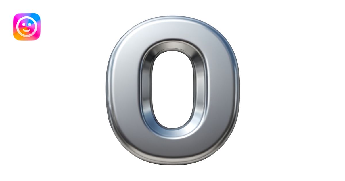 3D number zero (0) symbol emoji | AI Emoji Generator