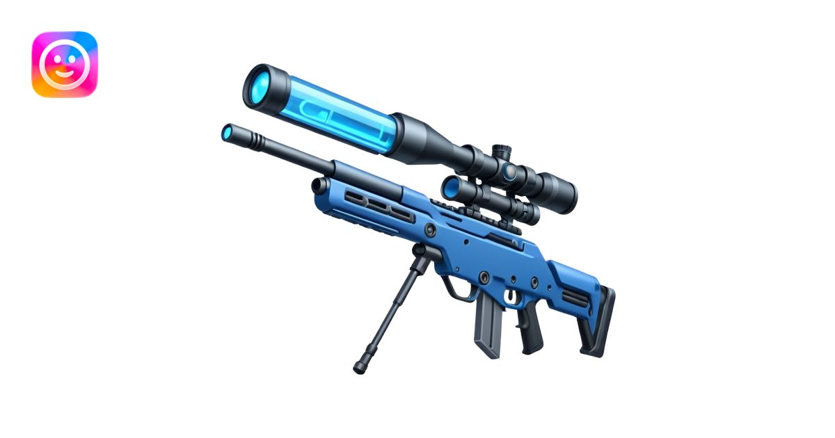 sleek futuristic sniper rifle, extremely long barrel, missile elements ...