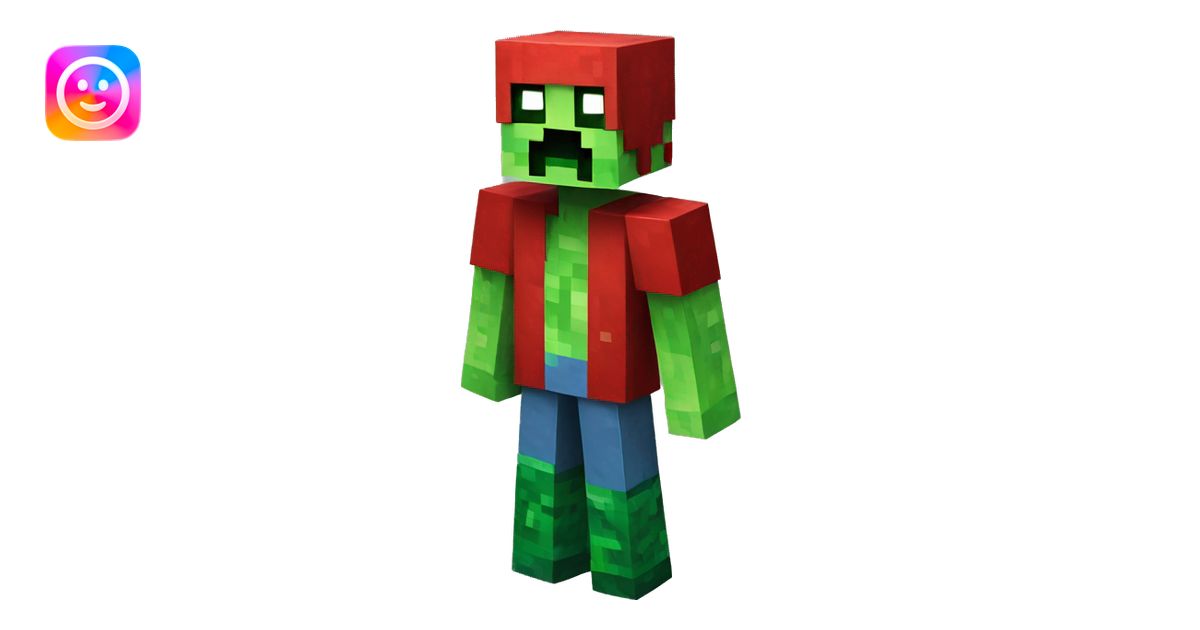 Minecraft creeper red emoji AI Emoji Generator