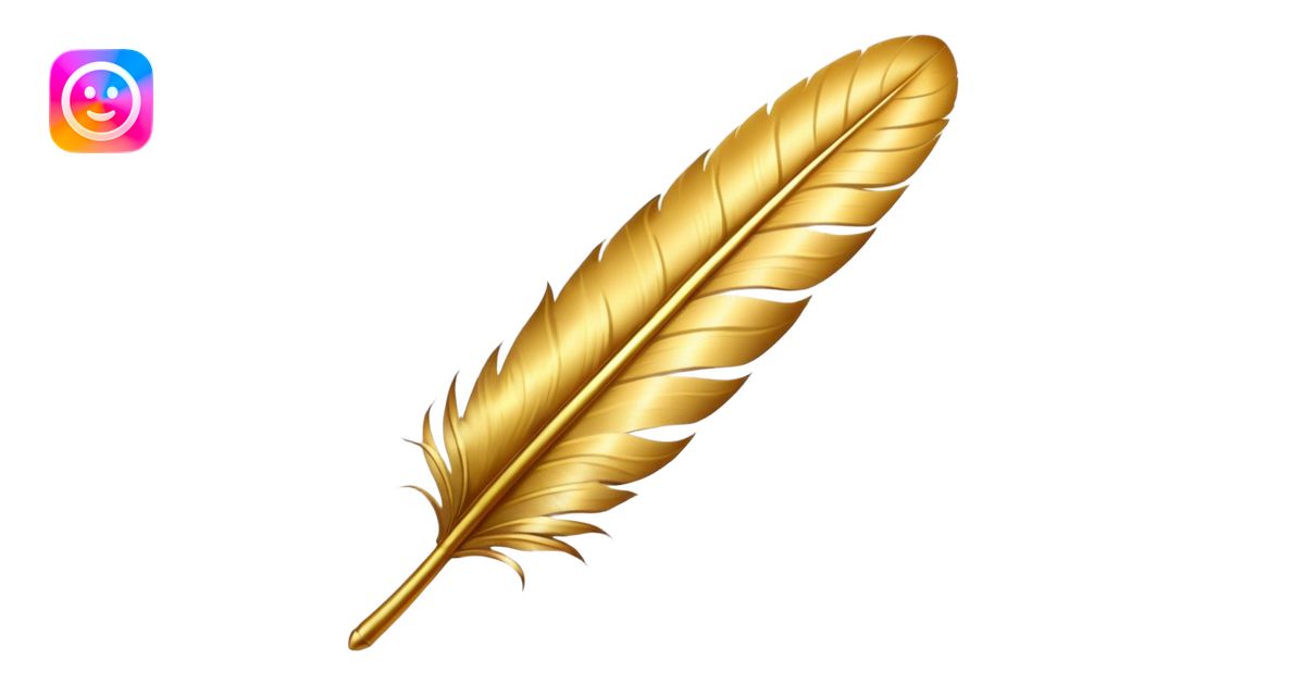 Create a beautiful golden feather emoji | AI Emoji Generator