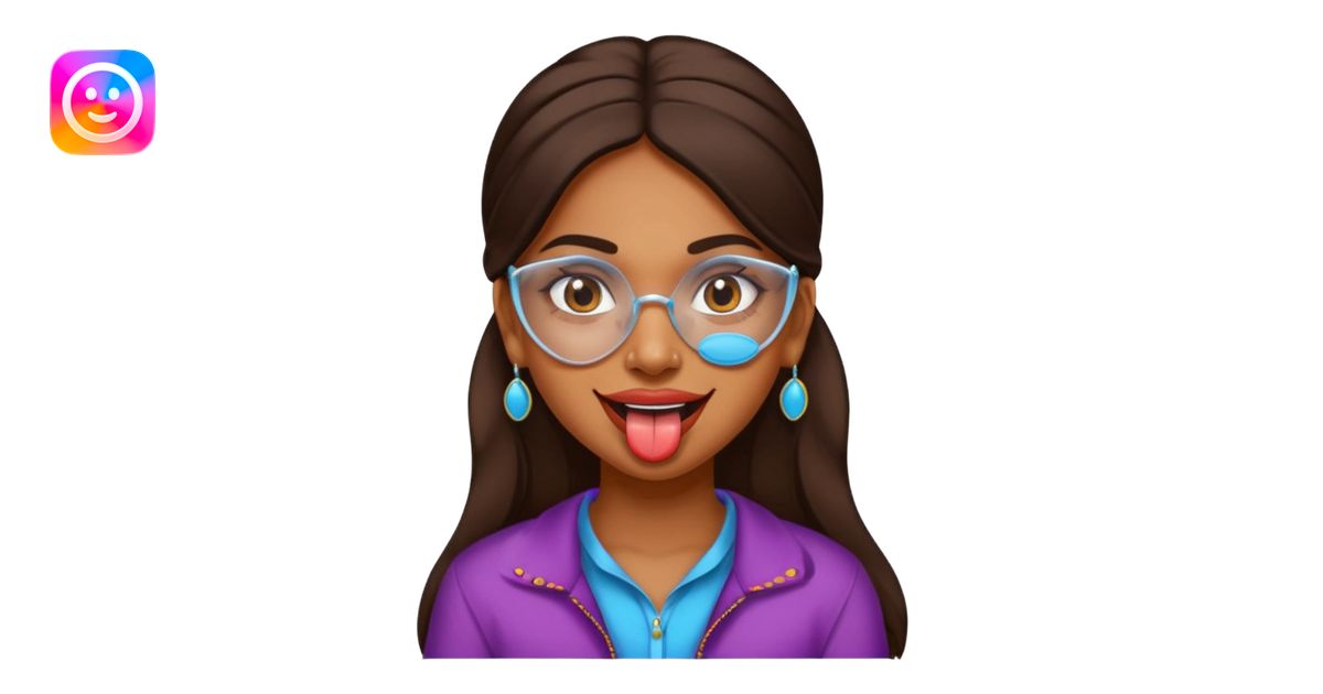 make a tongue sticking out expression for this indian girl that has ...