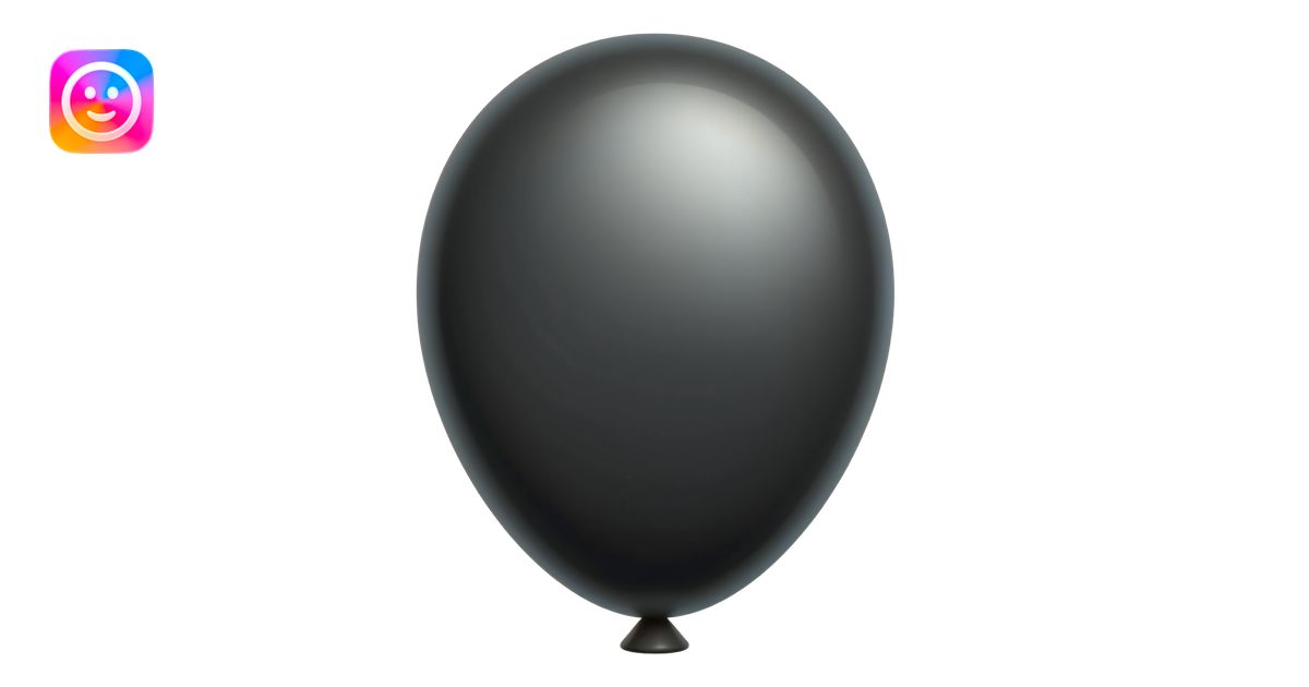 Black balloon emoji | AI Emoji Generator