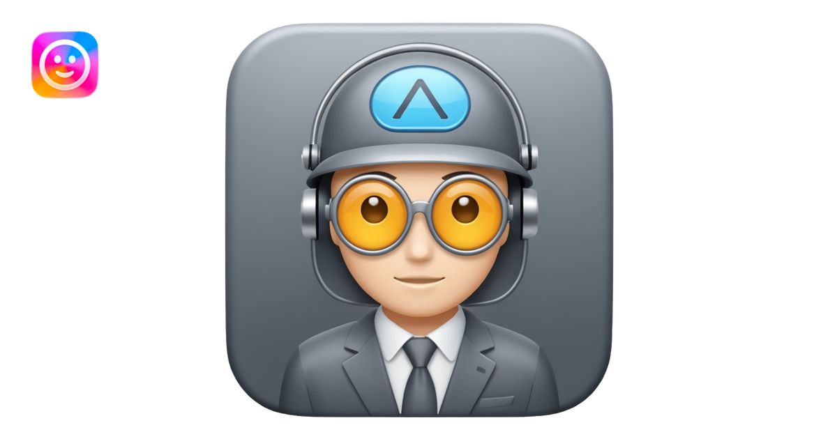app icon for AI agent super minimastic emoji | AI Emoji Generator