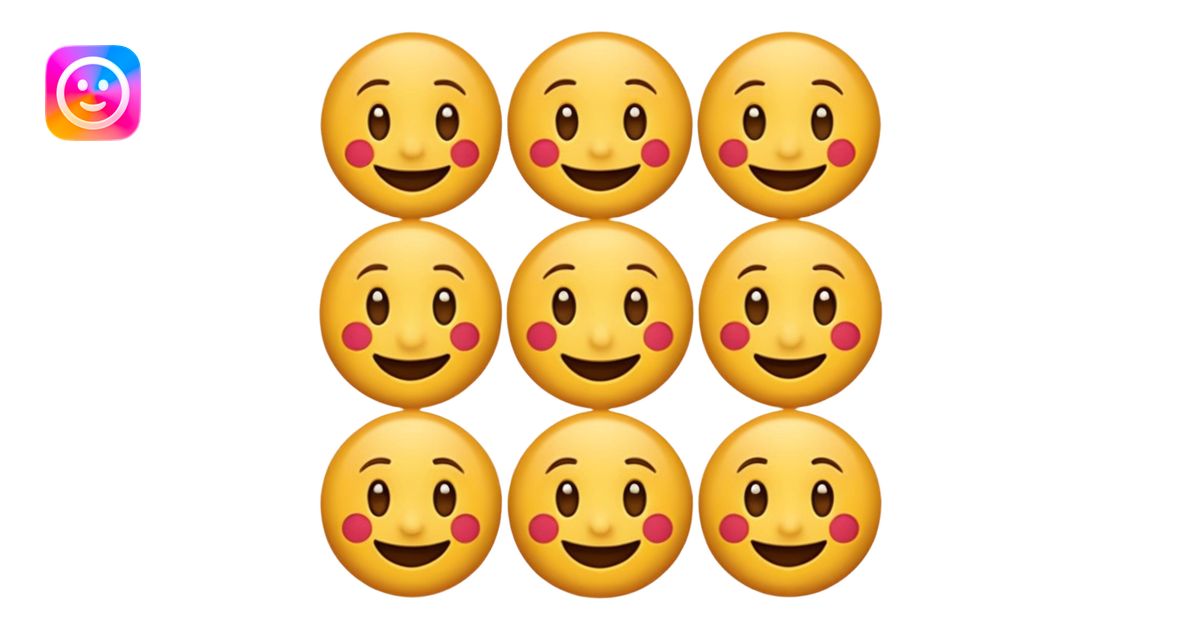 Emoji rond qui rougis parce qu’il est timide. Pas de sourire emoji | AI ...