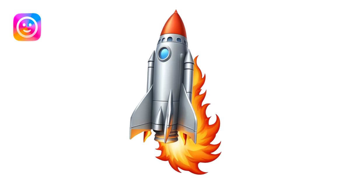 Rocket ship blasting off emoji | AI Emoji Generator