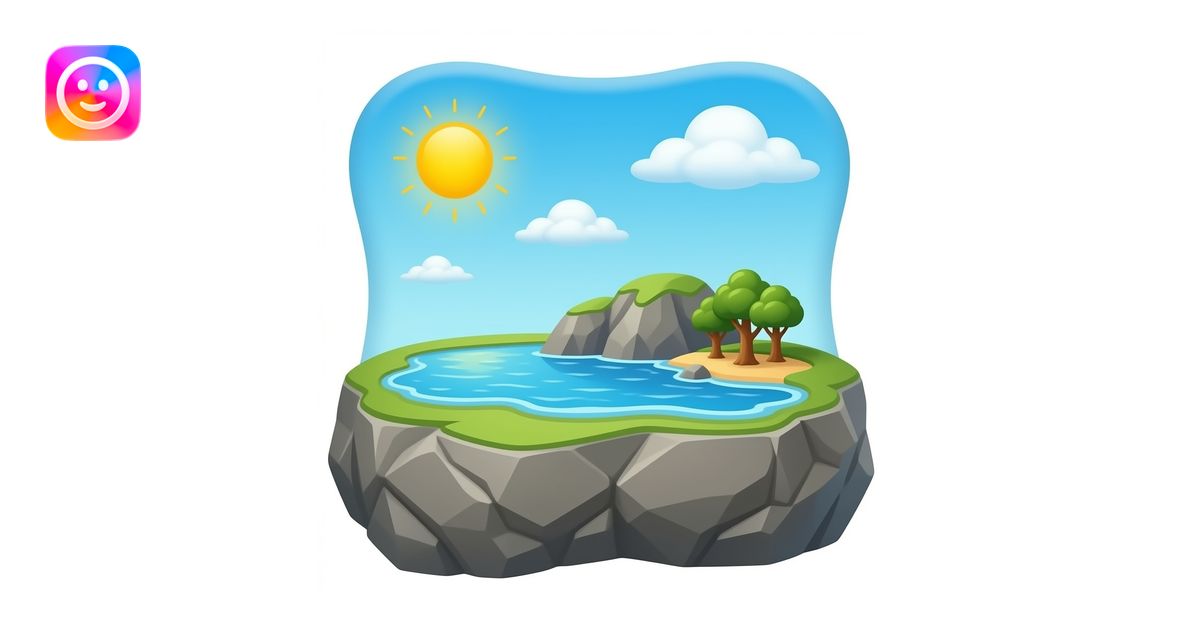 La roca con seja levantada emoji | AI Emoji Generator