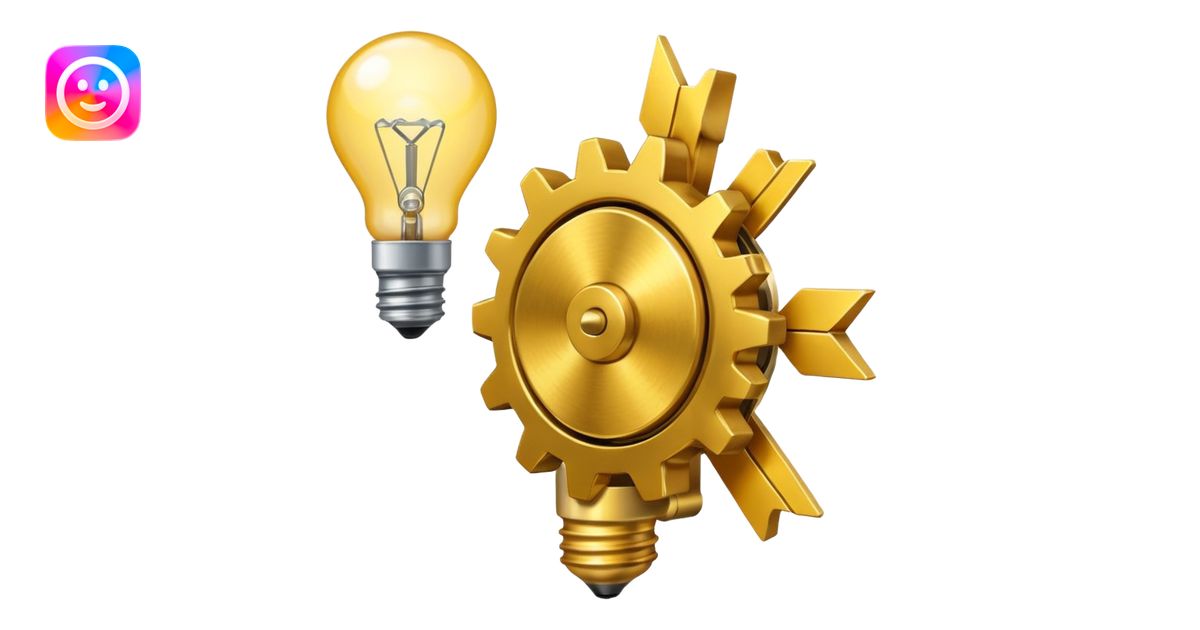 a gear with golden raising arrow behind it on the right side, and then ...