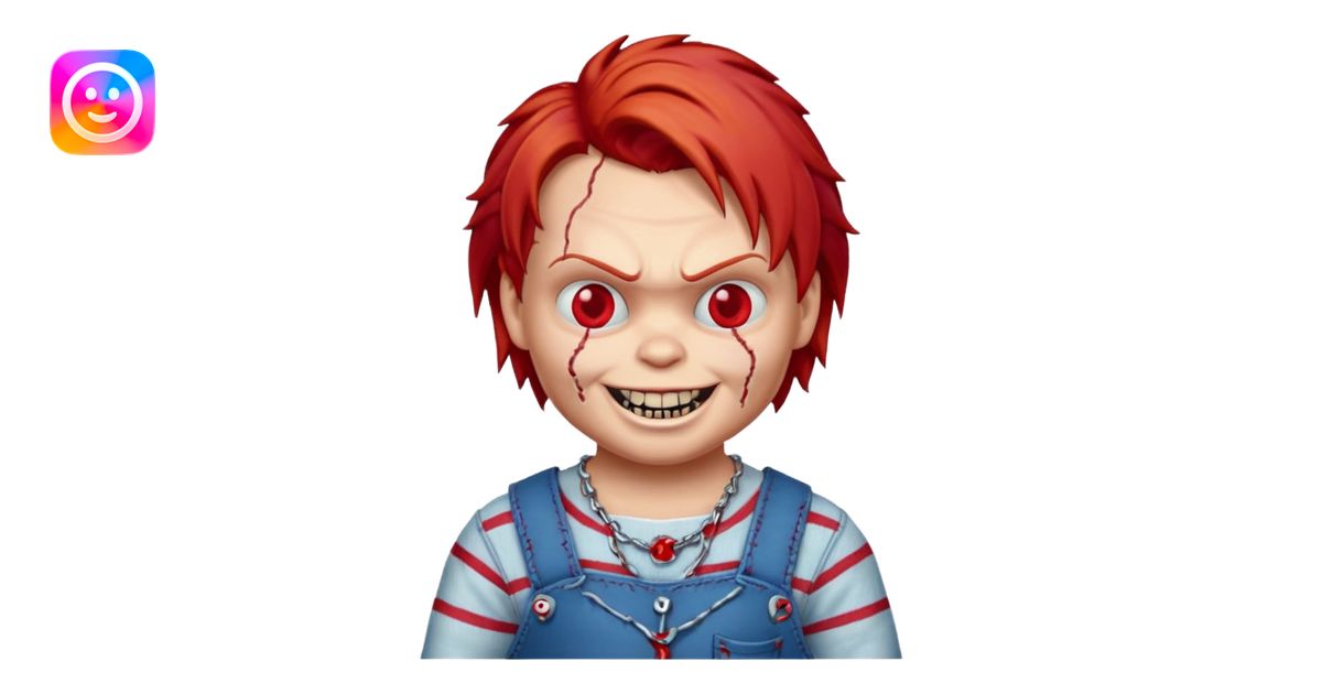 chucky horror icon neckless emoji | AI Emoji Generator
