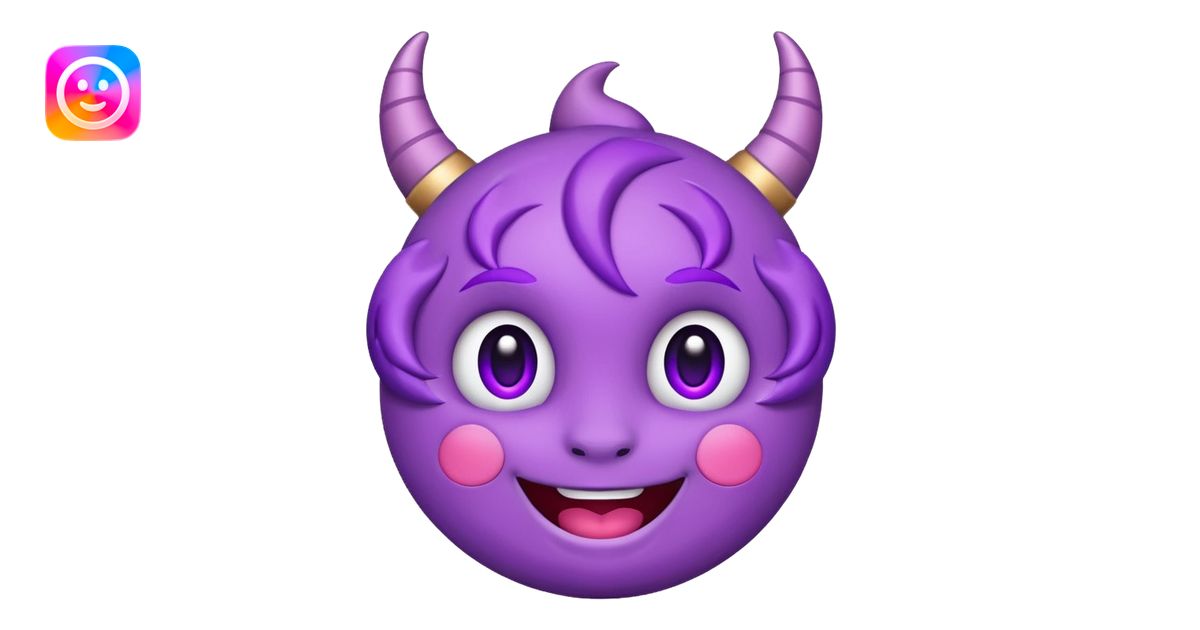 Purple Smiling Face With Horns emoji But add breasts emoji | AI Emoji ...