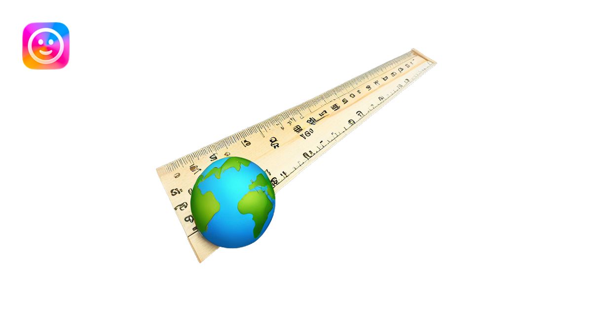 ruler measuring global warming emoji | AI Emoji Generator
