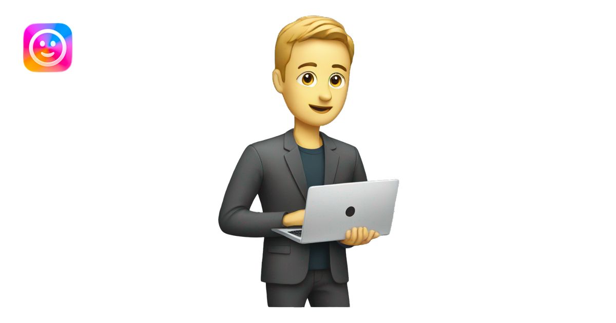 data analyst with a laptop emoji | AI Emoji Generator