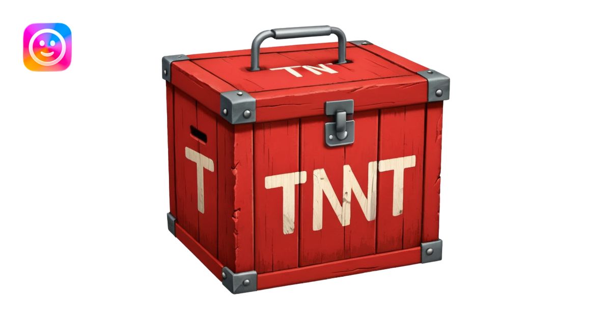 a red box with word TNT on it emoji | AI Emoji Generator