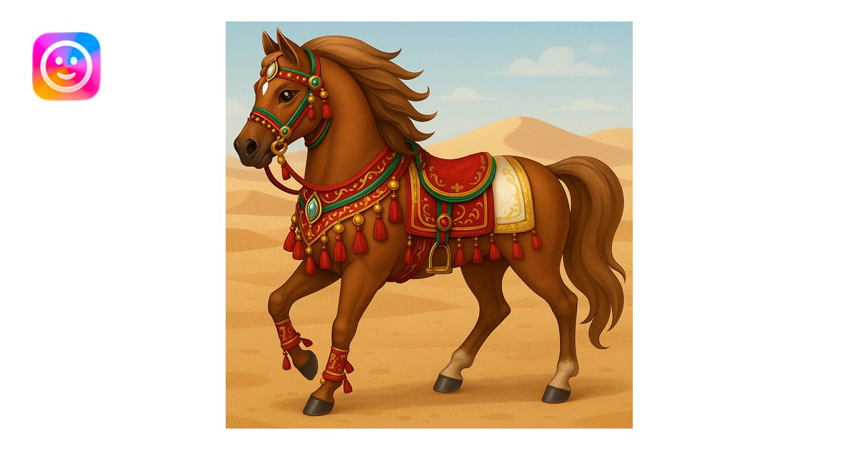 Add traditional Arabian tack and ornate decorations to the Saudi ...