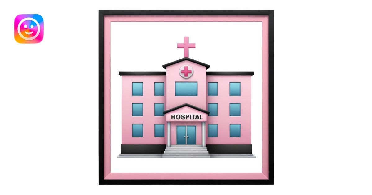 Pink hospital emoji | AI Emoji Generator