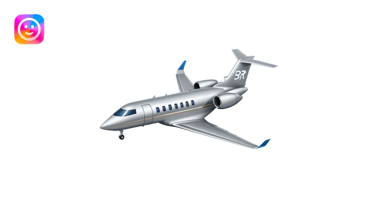 Private jet taking off with initials 