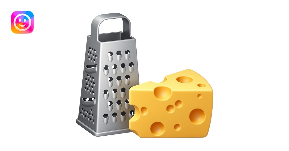 a cheese grater and cheese emoji | AI Emoji Generator