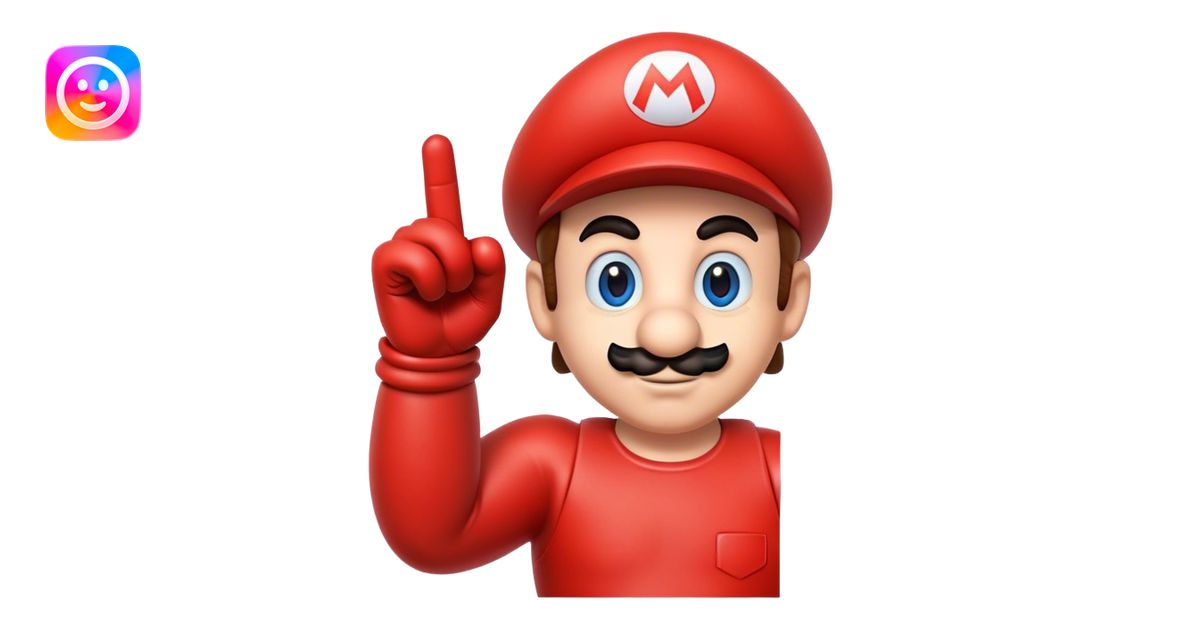 super mario glove finger pointing emoji | AI Emoji Generator
