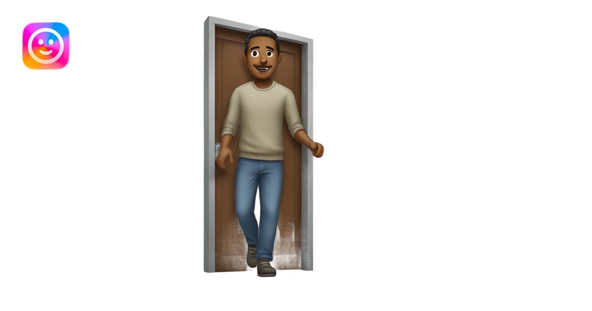 man walking out a door emoji | AI Emoji Generator