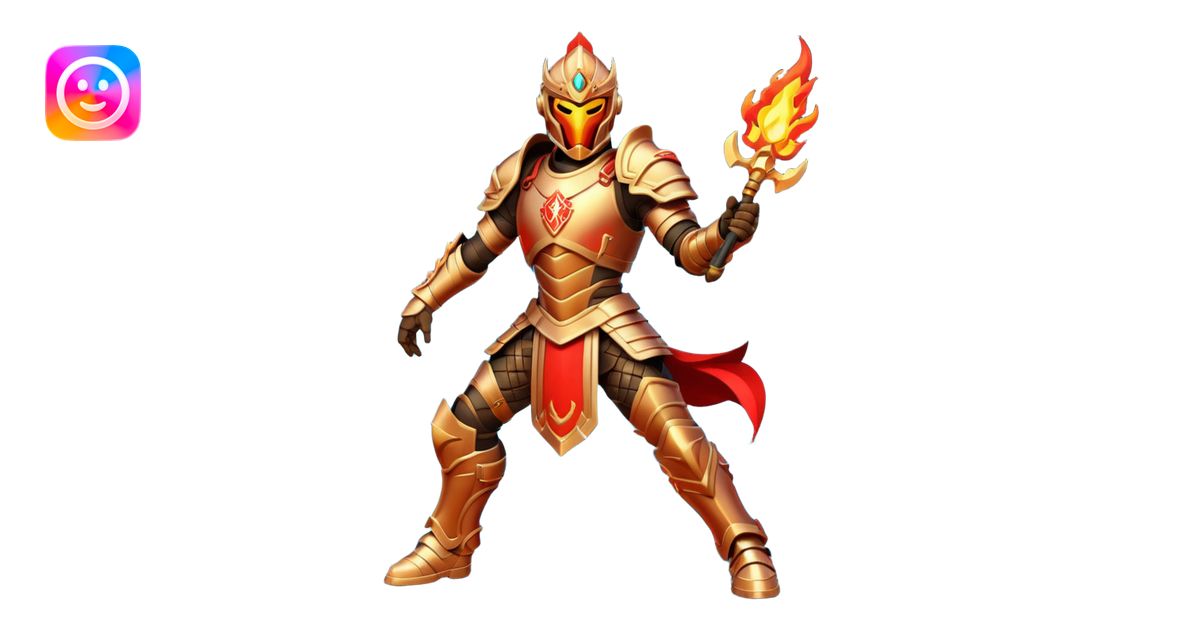 fire armored warrior emoji | AI Emoji Generator