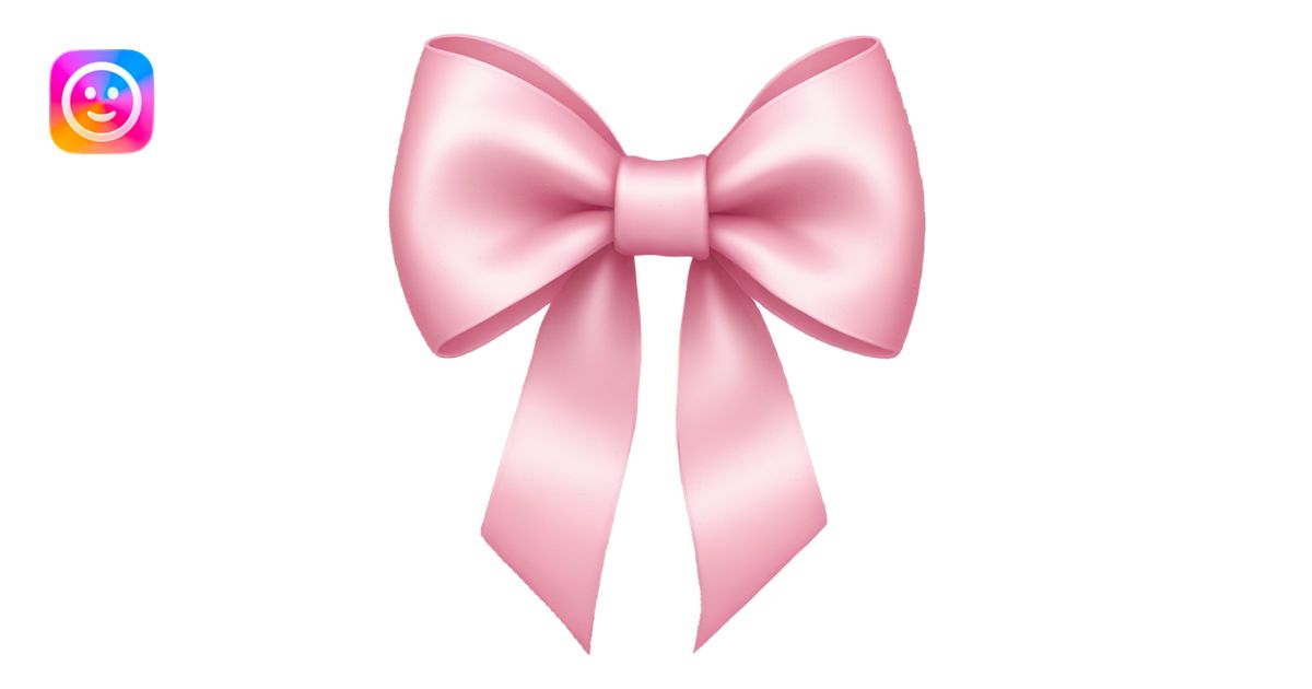 light pink ribbon bow emoji | AI Emoji Generator