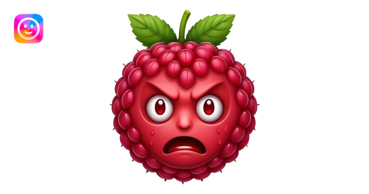 angry ugly raspberry emoji | AI Emoji Generator