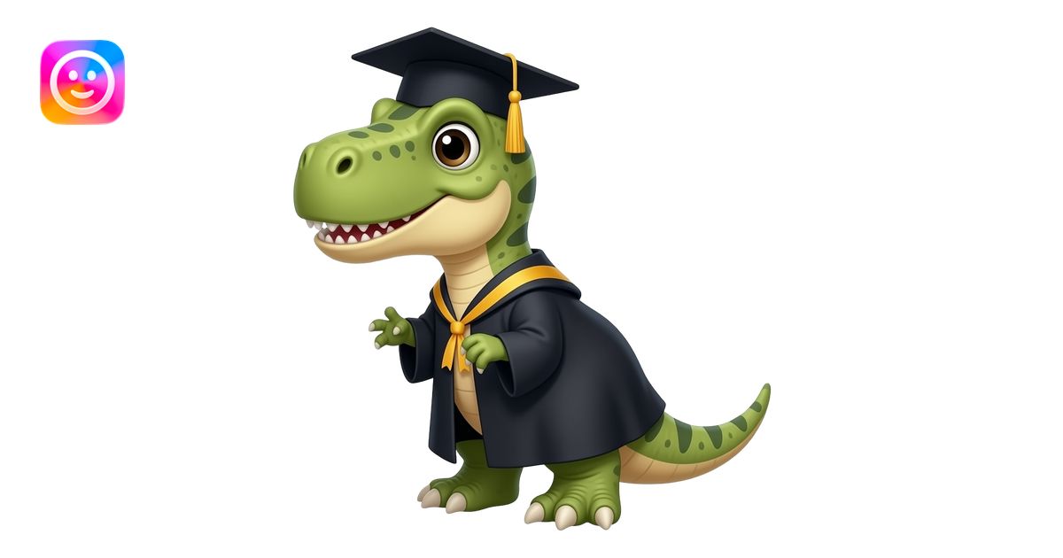 dinosaur graduate emoji | AI Emoji Generator