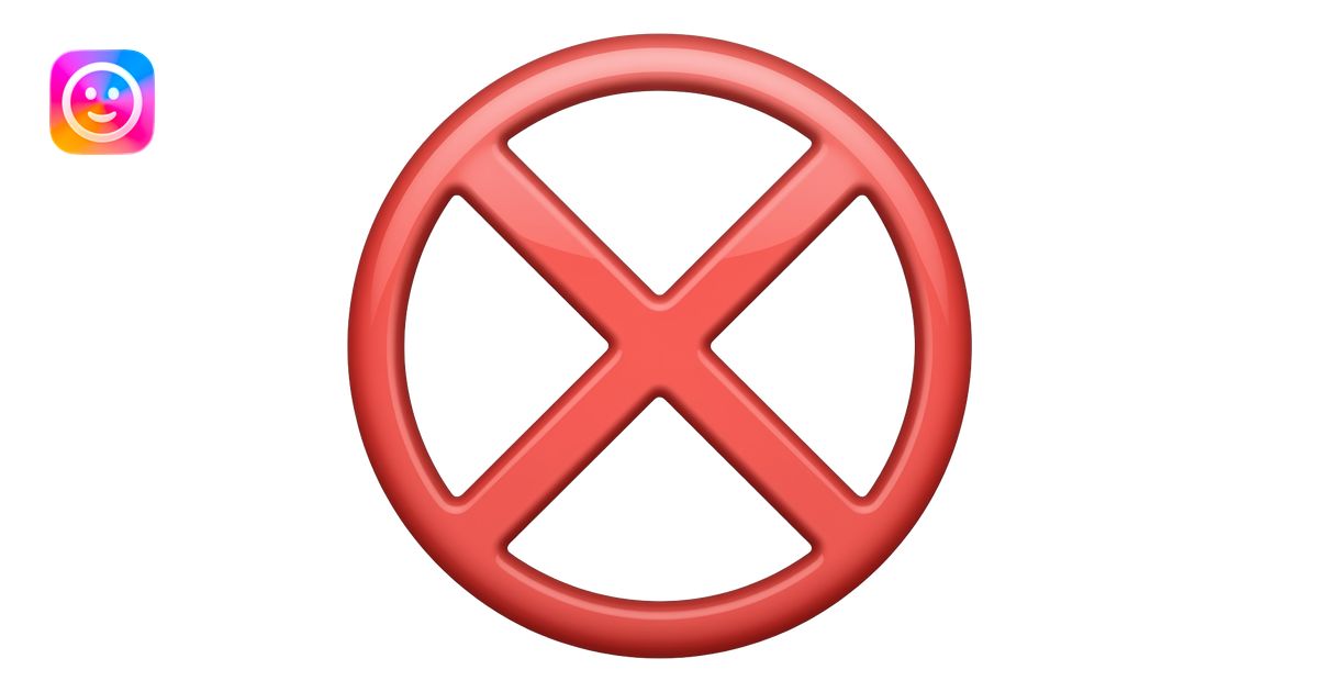 red cancel symbol emoji | AI Emoji Generator