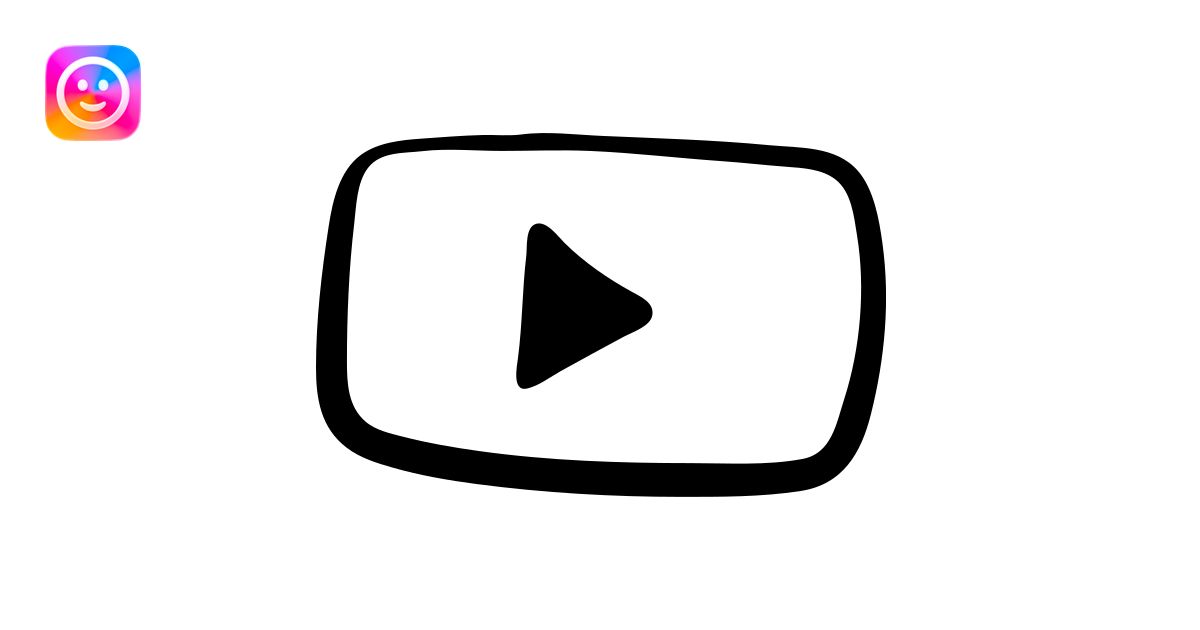 YouTube logo, rectangle with rounded corners and play button in the ...