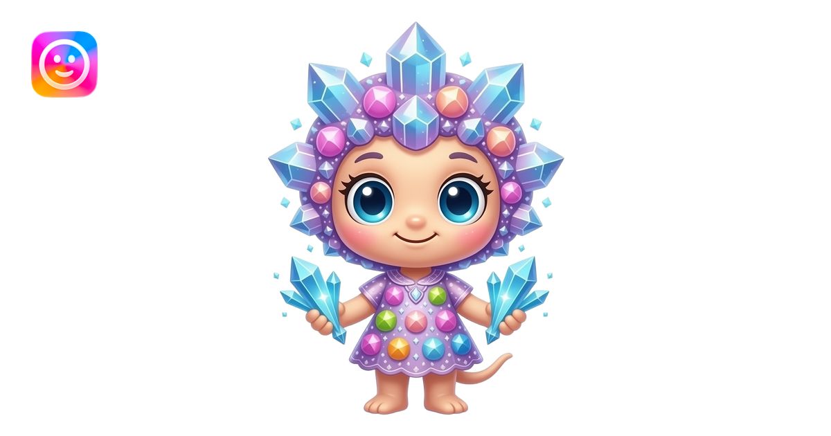 Full body magical mascot with a giant oversized head and tiny body ...