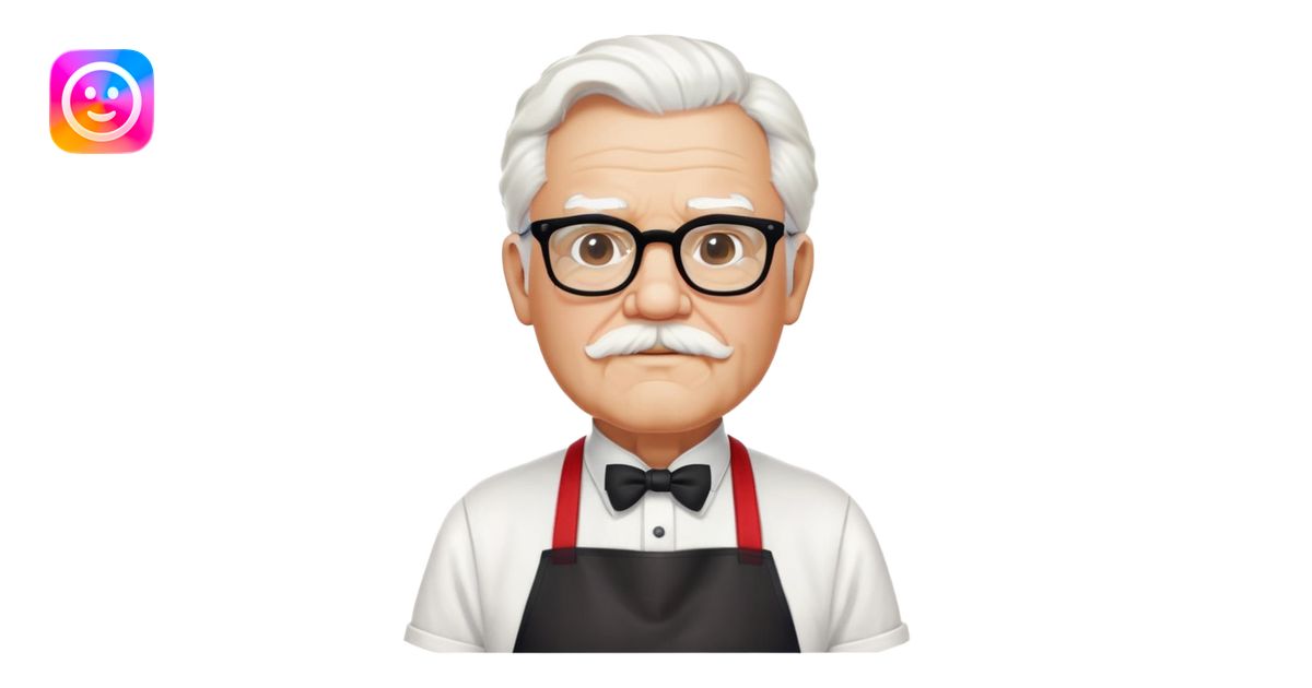 Colonel Sanders KFC, old man with white hair and white goatee, wearing ...