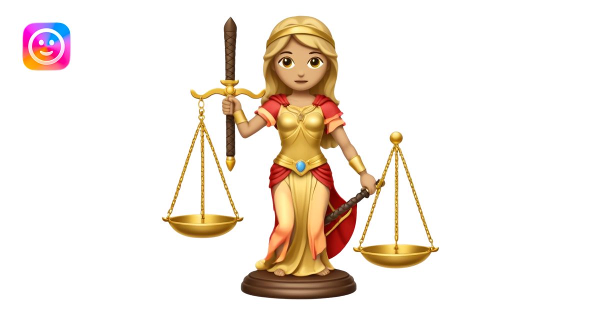 I want you to generate me a set of emojis about law, for example lady ...