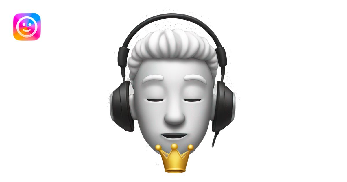 Earphone with crown emoji | AI Emoji Generator