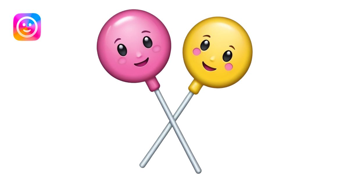 glitter pink and yellow candy emoji | AI Emoji Generator