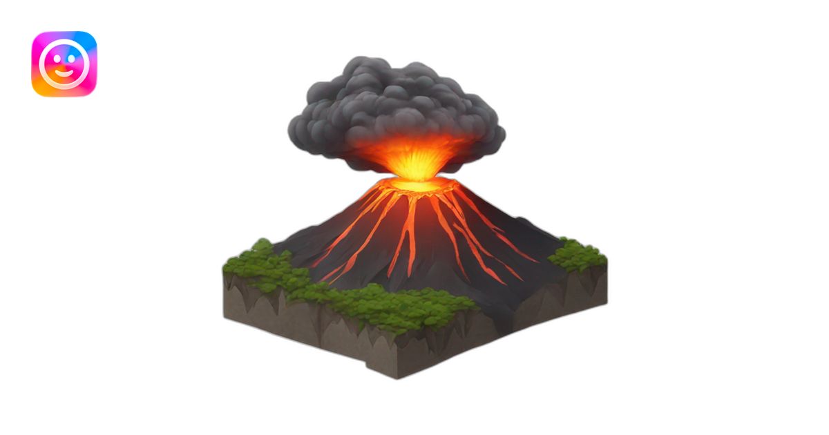 volcan en eruption emoji | AI Emoji Generator