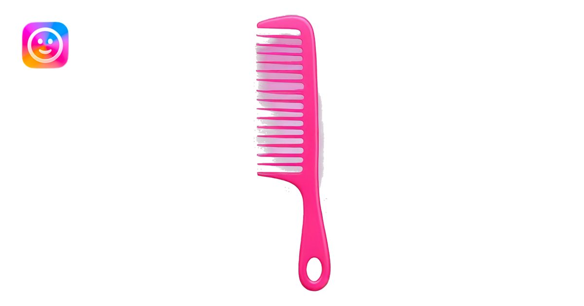 Pink shower comb emoji | AI Emoji Generator