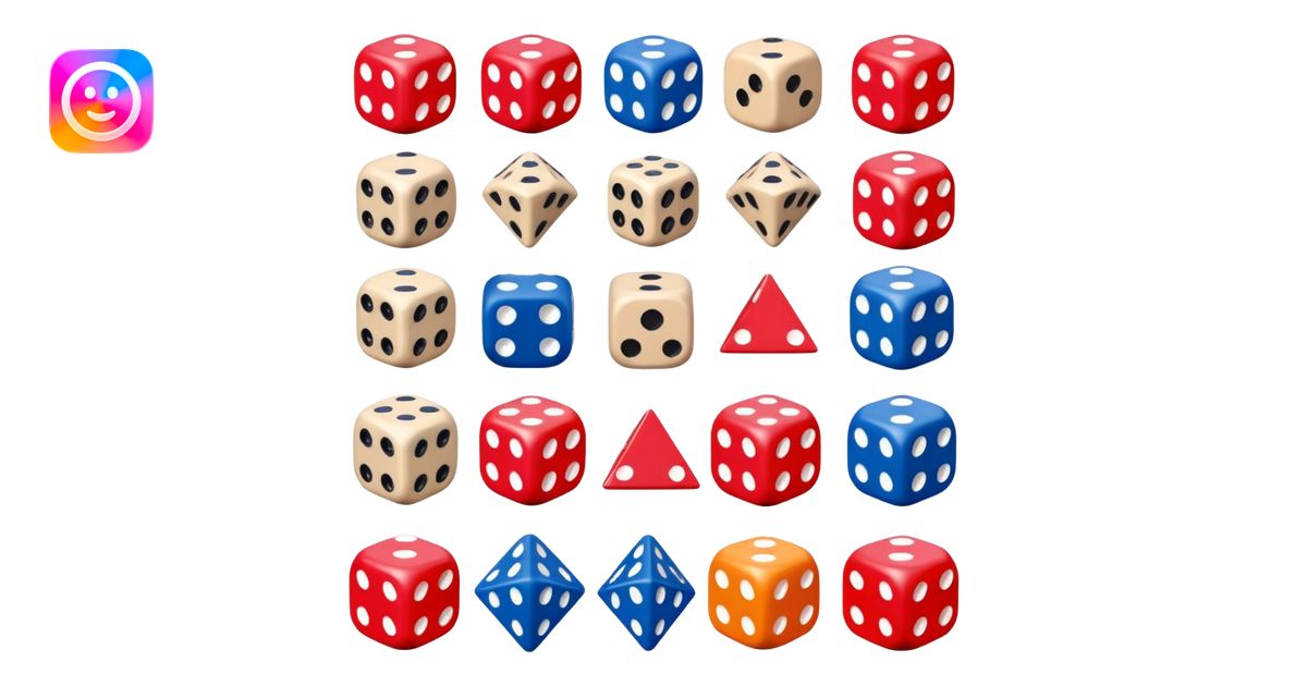 board game dice for group play with other persons emoji | AI Emoji ...