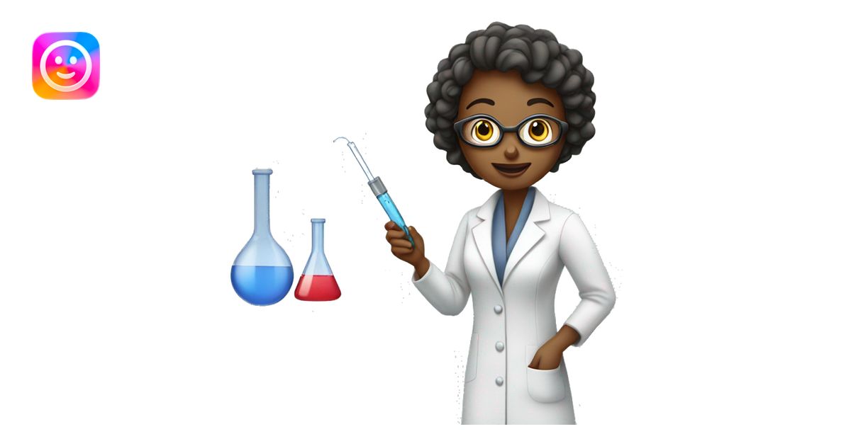 female research scientist working in lab with pipette emoji | AI Emoji ...