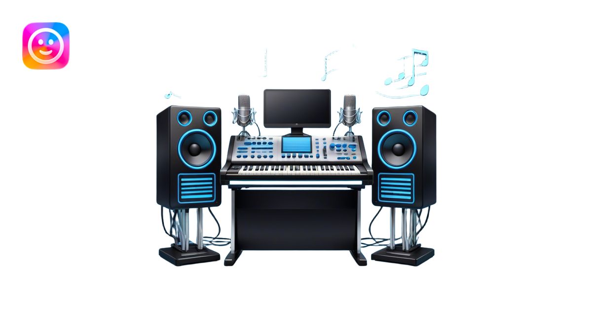 Create a professional and detailed emoji that represents sound design ...