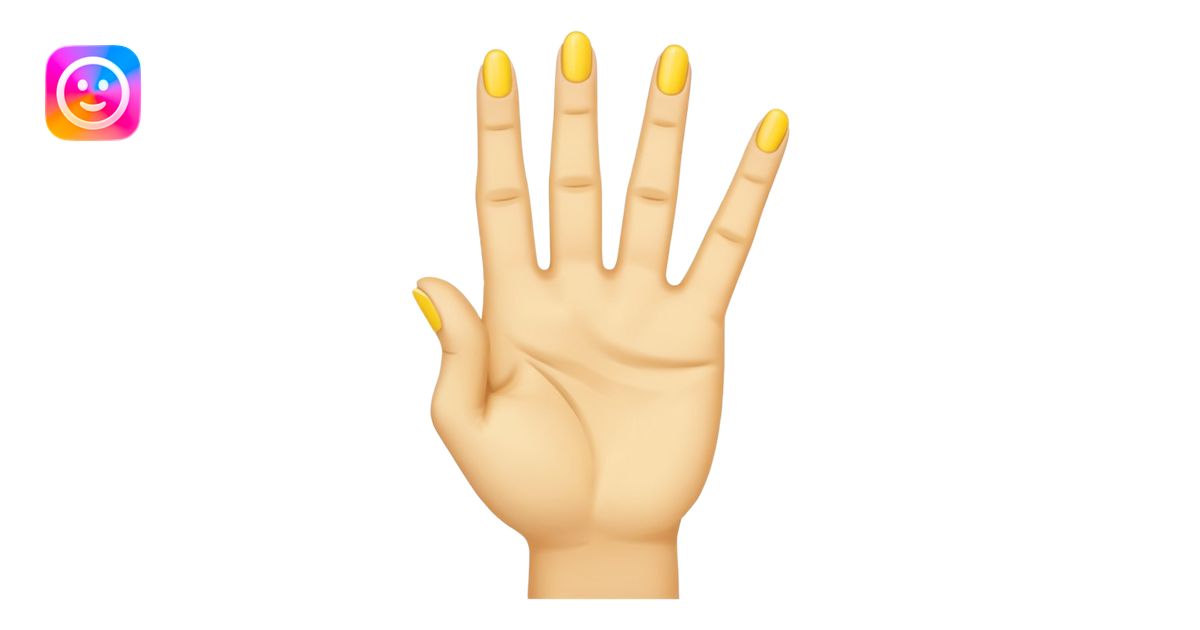 Yellow Hand With Index And Middle Finger Raised In A V Shape emoji | AI ...
