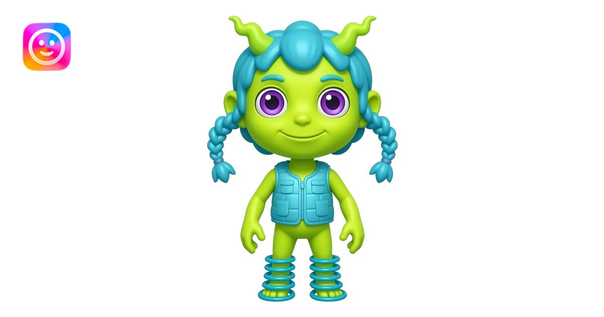 Full-body entity named Bizzoro with a giant zigzag head, tiny body ...