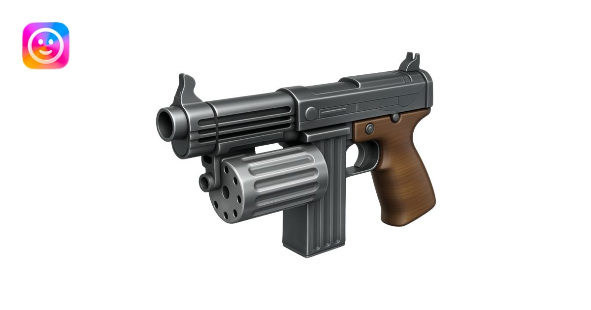 Colt Model 1921A Thompson with a 100-round drum magazine emoji | AI ...