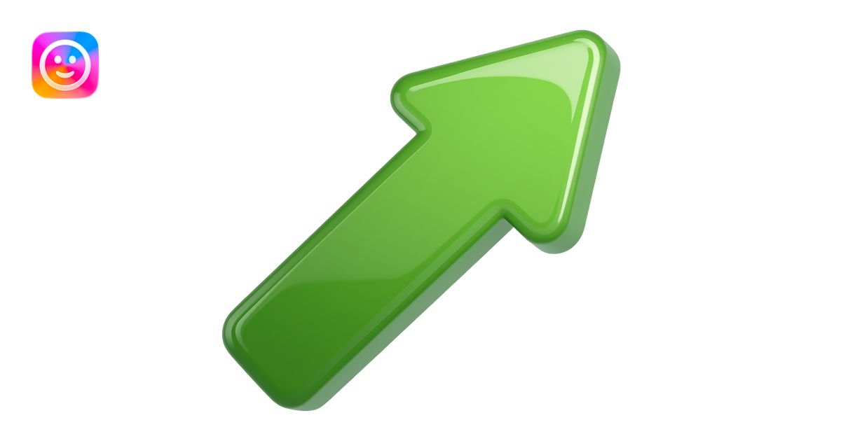 flecha 3d verde recta emoji | AI Emoji Generator